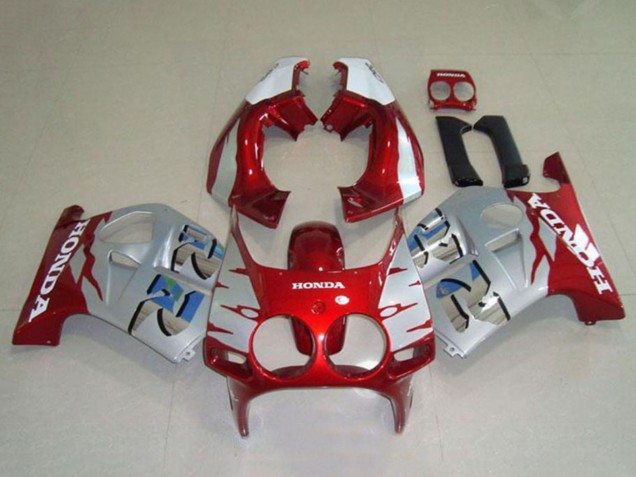 1988-1989 Silver White Red Honda CBR250RR MC19 Motorcycle Fairings UK