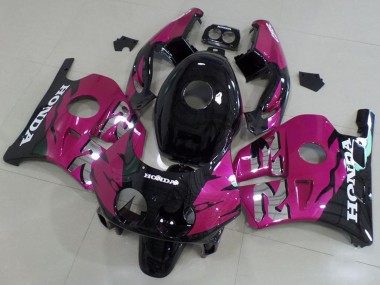Buy 1990-1998 Pink Glossy Black Honda CBR250RR MC22 Motorcycle Fairing Kits UK