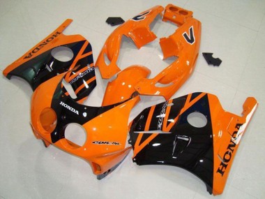 Buy 1990-1998 Orange Glossy Black Honda CBR250RR MC22 Motorcycle Fairings UK