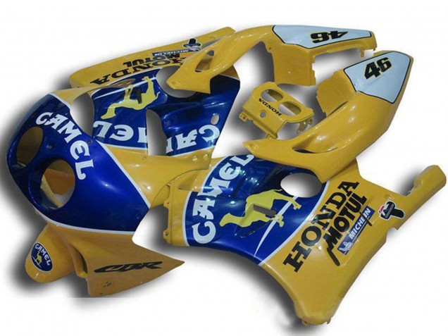 1990-1998 Yellow Blue Camel Motul Honda CBR250RR MC22 Motorcycle Fairings UK