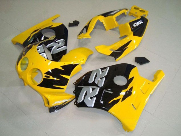 1990-1998 Yellow Glossy Black Honda CBR250RR MC22 Motorcycle Fairing UK