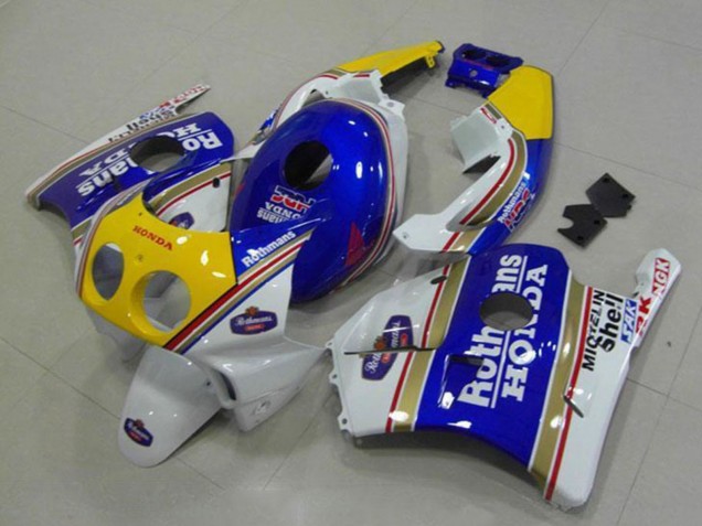 1990-1998 White Blue Yellow Rothmans Honda CBR250RR MC22 Motorcycle Fairings UK