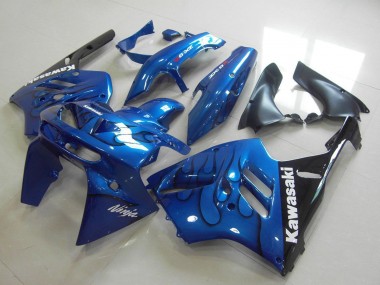 Buy 1994-1997 Blue Black Flame Kawasaki ZX9R Motorcycle Fairing UK