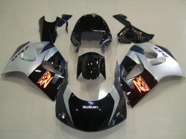Buy 1996-2000 Glossy Black Silver Suzuki GSXR 750 Abs Motorcycle Fairings UK