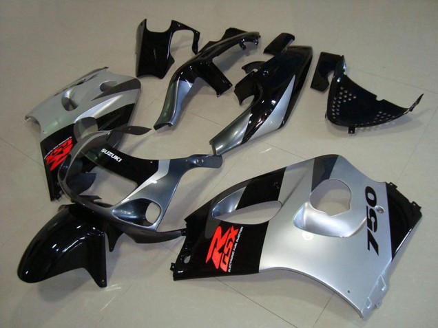 1996-2000 Glossy Black Silver Suzuki GSXR 750 Motorcycle Fairings UK