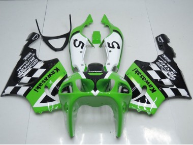 Buy 1996-2003 Green White Black 5 Kawasaki ZX7R Motorcycle Fairings UK