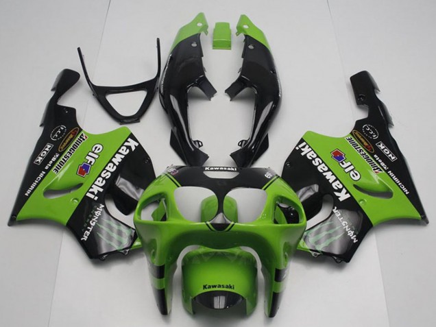 1996-2003 Green Glossy Black Monster Elf Kawasaki ZX7R Motorcycle Fairings UK