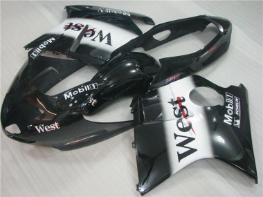 Buy 1996-2007 Glossy Black White West Honda CBR1100XX Motorcycle Fairings UK