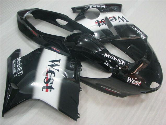 1996-2007 Glossy Black White West Honda CBR1100XX Motorcycle Fairings UK