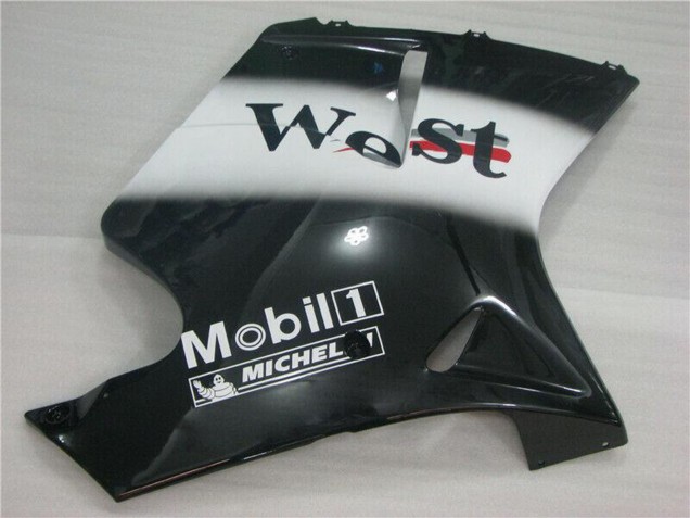 1996-2007 Glossy Black White West Honda CBR1100XX Motorcycle Fairings UK