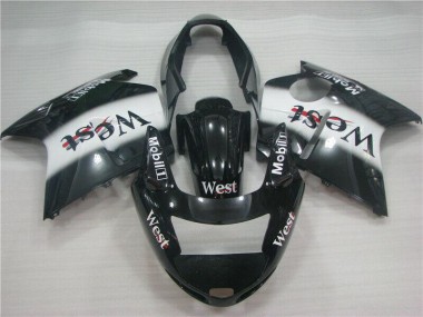 Buy 1996-2007 Glossy Black White West Honda CBR1100XX Motorcycle Fairings UK