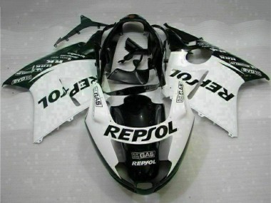 Buy 1996-2007 White Glossy Black Repsol Honda CBR1100XX Motorcycle Fairings UK