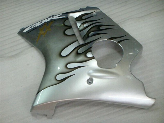1996-2007 Silver Black Flame Honda CBR1100XX Motorcycle Fairing UK