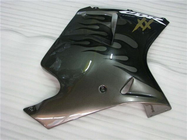 1996-2007 Glossy Black Silver Flame Honda CBR1100XX Motorcycle Fairings UK