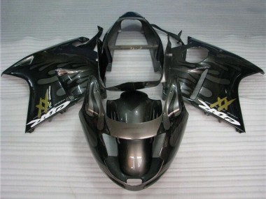 Buy 1996-2007 Glossy Black Silver Flame Honda CBR1100XX Motorcycle Fairings UK