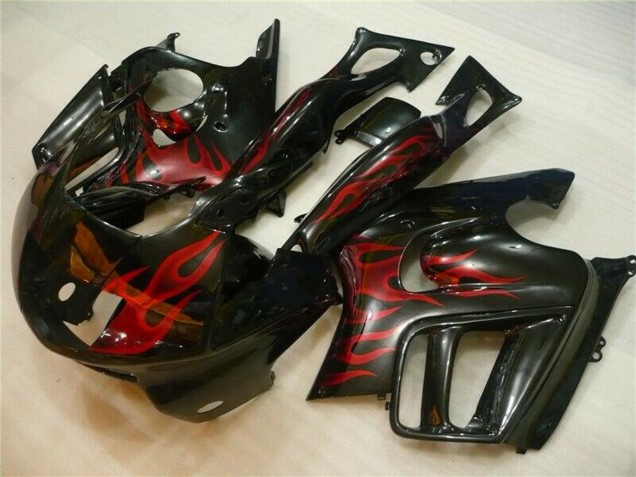 1995-1996 Glossy Black Red Flame Honda CBR600 F3 Motorcycle Fairings UK