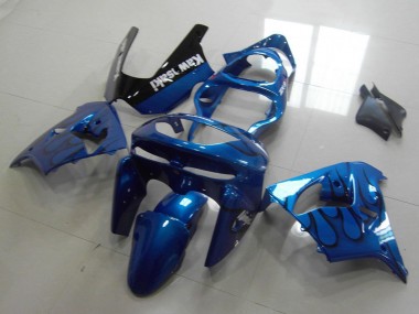 Buy 1998-1999 Blue Black Flame Kawasaki ZX9R Motorcycle Fairings UK
