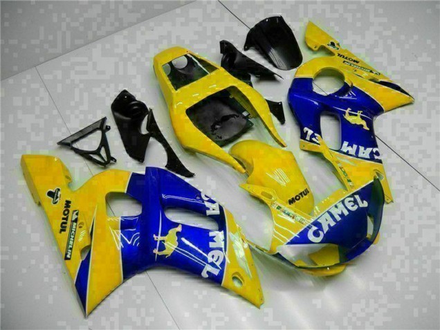 1998-2002 Yellow Blue White Camel Motul Yamaha YZF R6 Motorcycle Fairings UK