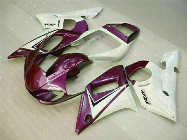 1998-2002 White Purple Yamaha YZF R6 Motorcycle Fairings UK