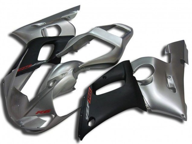 1998-2002 Silver Matte Black Red Decal Yamaha YZF R6 Motorcycle Fairings UK