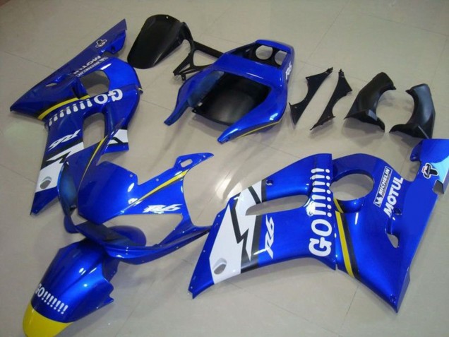 1998-2002 Blue White Yellow Go Motul Yamaha YZF R6 Motorcycle Fairings UK