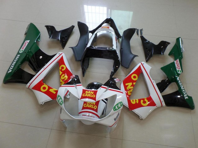 2000-2001 White Red Green Glossy Black San Carlo Honda CBR900RR 929 Motorcycle Fairings UK