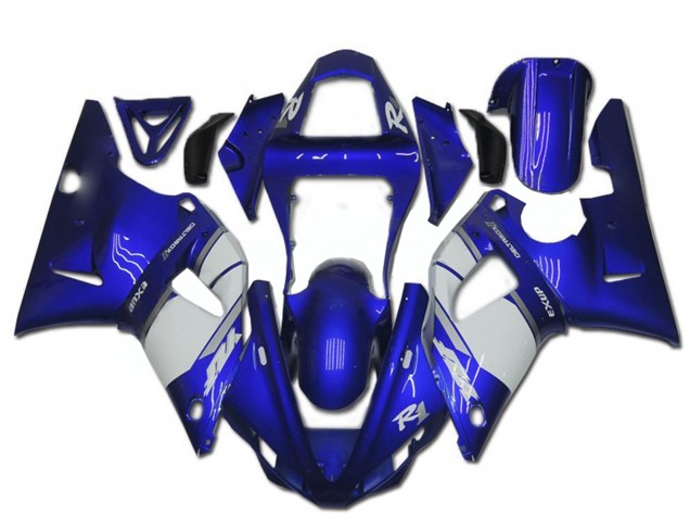 2000-2001 Blue White Yamaha YZF R1 Motorcycle Fairing UK