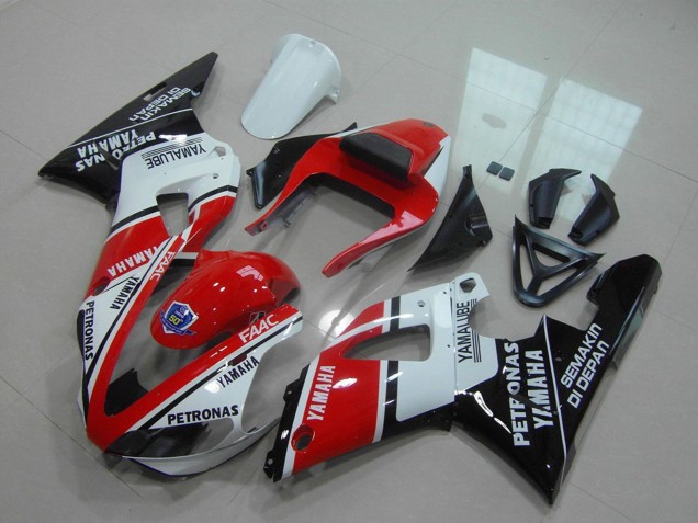 2000-2001 Red White Glossy Black Petronas Yamalube Yamaha YZF R1 Motorcycle Fairings UK
