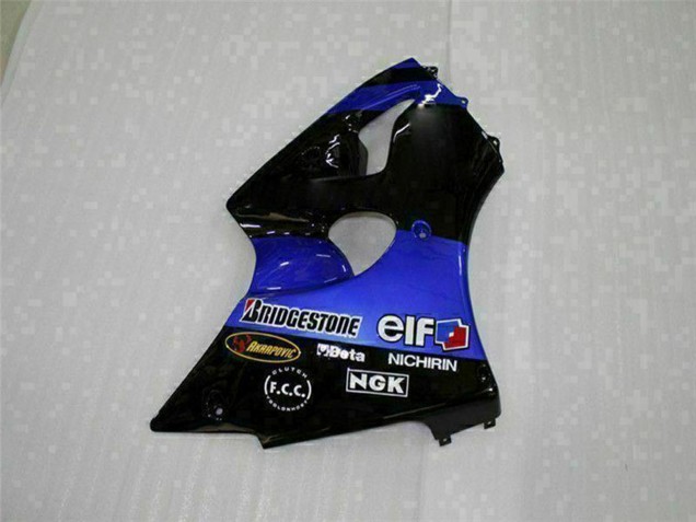 2000-2002 Blue Glossy Black Elf Bridgestone Kawasaki ZX6R Motorcycle Fairings UK