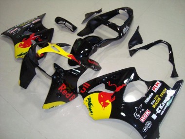 Buy 2000-2002 Glossy Black Yellow Red Bull Kawasaki ZX6R Motorcycle Fairings UK