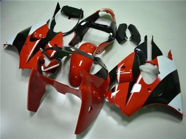 Buy 2000-2002 White Red Glossy Black Kawasaki ZX6R Motorcycle Fairings UK