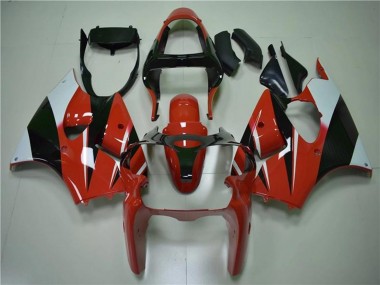 Buy 2000-2002 White Red Glossy Black Kawasaki ZX6R Motorcycle Fairings UK