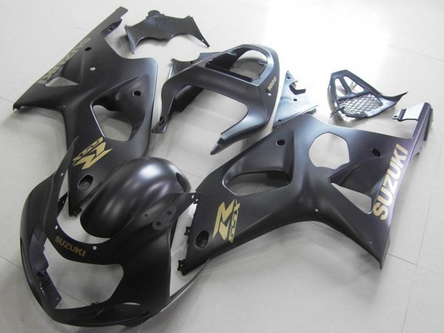 2000-2002 Matte Black Gold Decal Suzuki GSXR 1000 Motorcycle Fairings UK