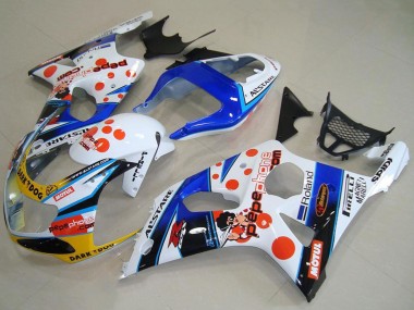 Buy 2000-2002 White Blue Red Yellow Black Dark Dog Motul Pepe Phone Suzuki GSXR 1000 Motorcycle Fairings UK