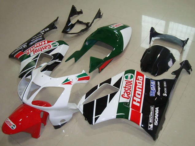 2000-2006 White Red Green Glossy Black Castrol Honda VTR1000 Motorcycle Fairing Kits UK