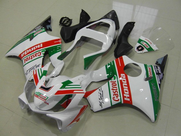 2001-2003 White Red Green Castrol Honda CBR600 F4i Motorcycle Fairings UK