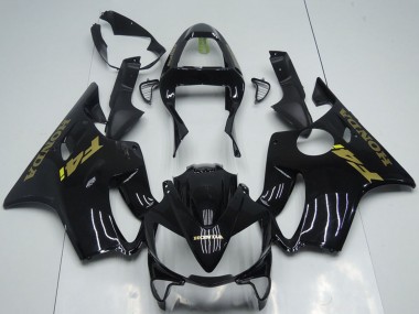 Buy 2001-2003 Glossy Black Gold Decals Honda CBR600 F4i Motorcycle Fairings UK