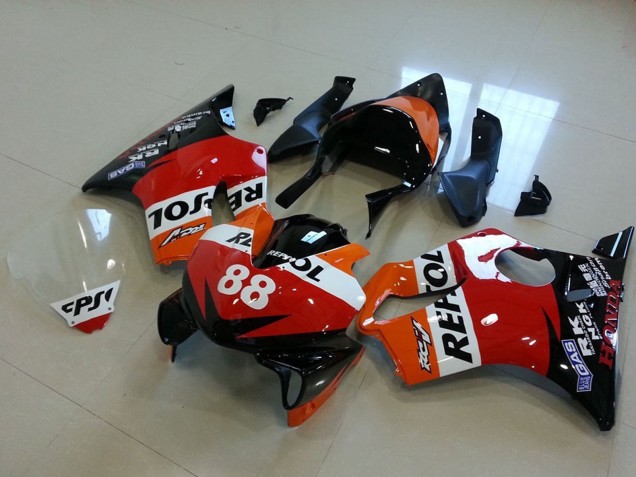2001-2003 Orange White Red Glossy Black Racing Repsol 88 Honda CBR600 F4i Motorcycle Fairings UK