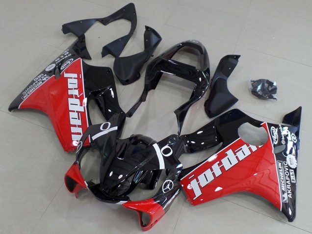 2001-2003 Glossy Black Red White Jordan Honda CBR600 F4i Motorcycle Fairings UK