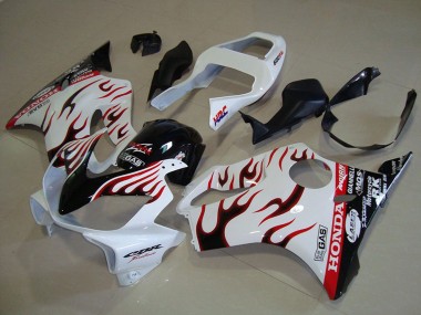 Buy 2001-2003 White Red Glossy Black Flame Honda CBR600 F4i Motorcycle Fairings UK