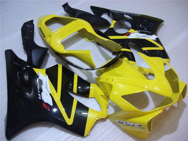 2001-2003 Yellow Glossy Black Honda CBR600 F4i Motorcycle Fairing UK