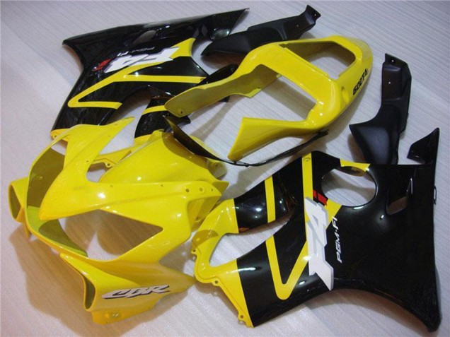 2001-2003 Yellow Glossy Black Honda CBR600 F4i Motorcycle Fairing UK