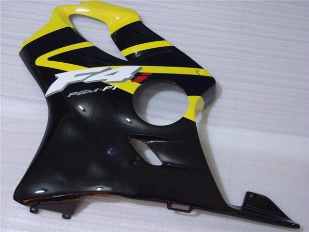 2001-2003 Yellow Glossy Black Honda CBR600 F4i Motorcycle Fairing UK