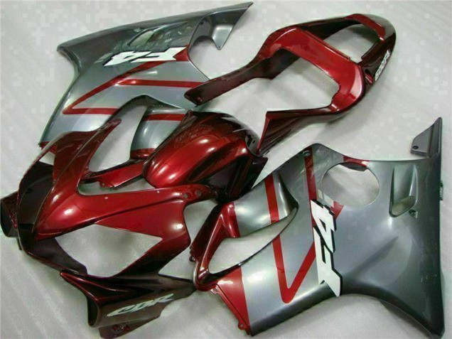 2001-2003 Silver Red Honda CBR600 F4i Motorcycle Fairing Kits UK