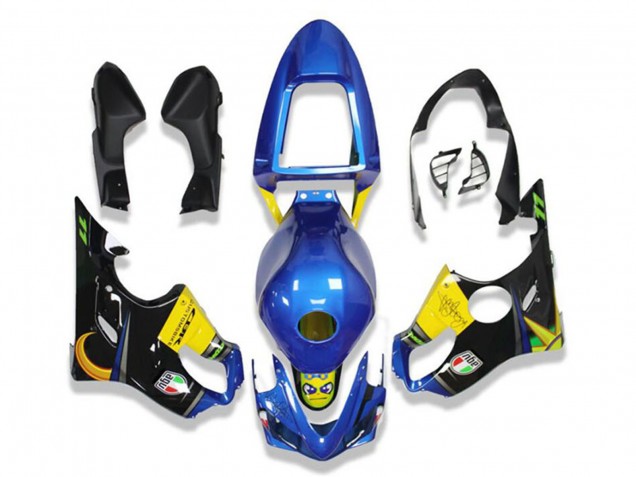 2001-2003 Blue Yellow Glossy Black Shark Honda CBR600 F4i Motorcycle Fairings UK