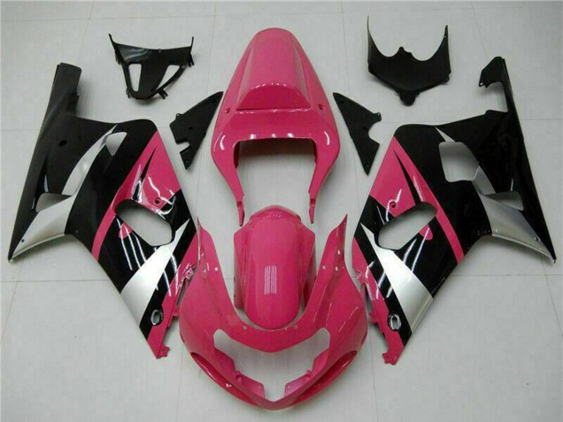 2001-2003 Pink Silver Glossy Black Suzuki GSXR 600/750 Motorcycle Fairings UK