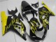 2001-2003 Glossy Black Yellow Flame Suzuki GSXR 600/750 Motorcycle Fairings UK