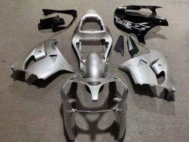 Buy 2002-2003 Silver Glossy Black Kawasaki ZX9R Motorcycle Fairings UK