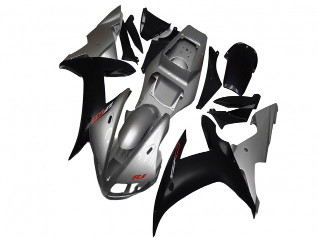 2002-2003 Silver Matte Black Yamaha YZF R1 Motorcycle Fairings UK