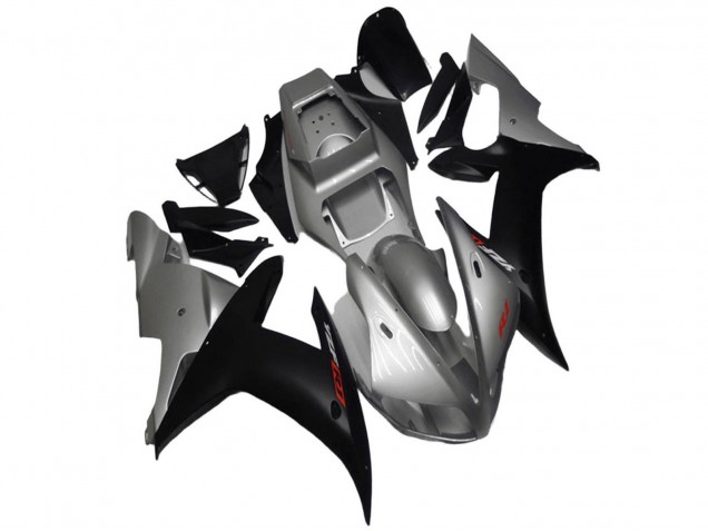 2002-2003 Silver Matte Black Yamaha YZF R1 Motorcycle Fairings UK